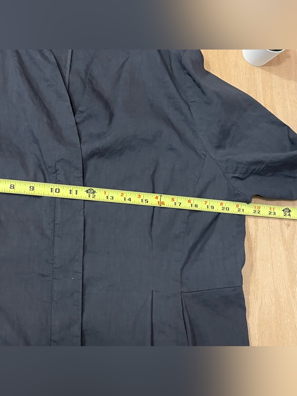 Eileen Fisher Linen Viscose Blend Dark Grey Blazer / Light Jacket - Picture 8 of 13